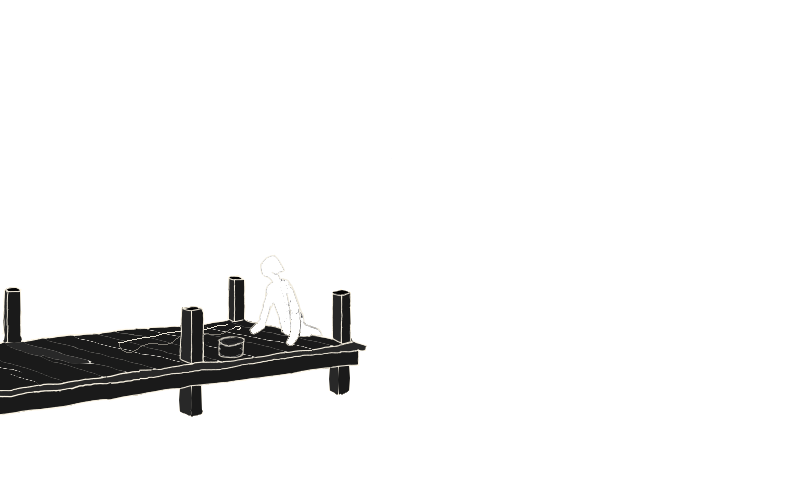 scene of person fishing
